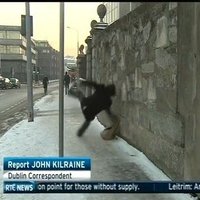 hate to be the fella that fell over on the RTE news...