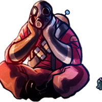 Pyro Sitting Down