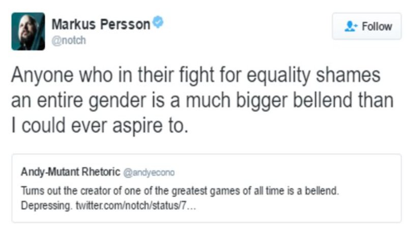 Notch Responds to Recent Twitter Dramas
