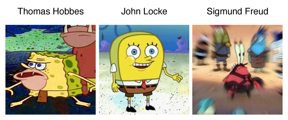 SpongeBob Comparison Chart on Human Nature