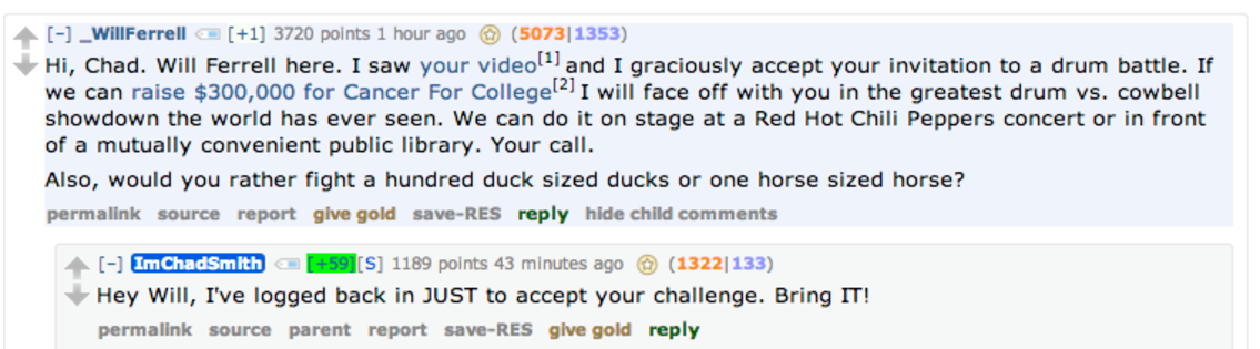 Will Ferrell vs Chad Smith ( Drum Battle ) | Will Ferrell | Know Your Meme