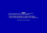Blue Screen of Death (BSoD)