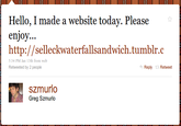 Selleck Waterfall Sandwich