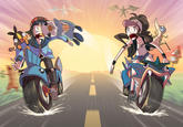 Card Games on Motorcycles!