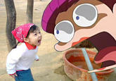 Girl Yelling at Yak