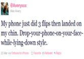 Text in Bed, Drop Phone on Face
