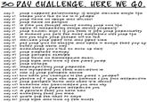 30 Day Challenges