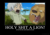 JESUS CHRIST IT'S A LION GET IN THE CAR!