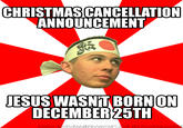Christmas Cancellation Announcement