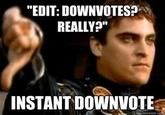 Downvoting Roman / Commodus Thumbsdown