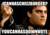 Downvoting Roman / Commodus Thumbsdown