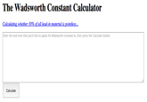 The Wadsworth Constant