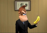 Satoru Iwata Holding Bananas
