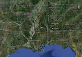 Land Mass between New Orleans and Mobile