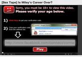 Miley Cyrus Sex Tape Facebook Scams