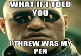 I Threw was my Pen