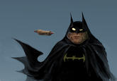 Batman Eats a Hotdog