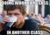 Lazy College Senior