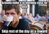 Lazy College Senior