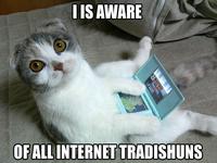 I am aware of all internet traditions