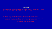 Blue Screen of Death (BSoD)
