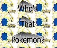 Who's That Pokémon?