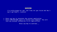 Blue Screen of Death (BSoD)