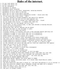 Rules of the Internet