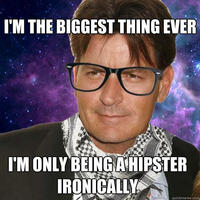 Hipster Charlie Sheen