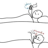 Text in Bed, Drop Phone on Face