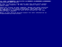 Blue Screen of Death (BSoD)