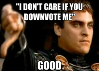 Downvoting Roman / Commodus Thumbsdown