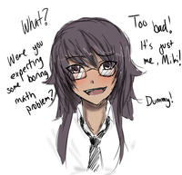 Glasses Sayaka / Too bad, it was just me!