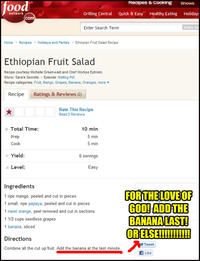 Food Network Recipe Reviews