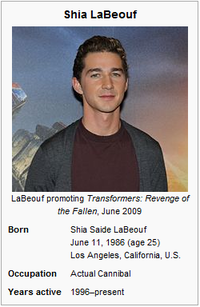 Actual Cannibal Shia LaBeouf