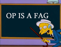 OP is a Faggot