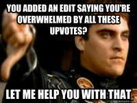 Downvoting Roman / Commodus Thumbsdown