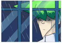Season 0 Kaiba Staring At the Rain Through a Window