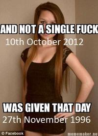 And Not a Single Fuck Was Given That Day