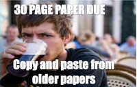 Lazy College Senior