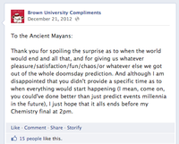 University Compliment Facebook Pages