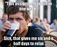 Lazy College Senior