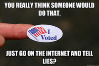 Just Go On The Internet and Tell Lies