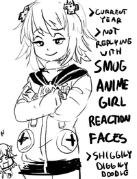 I cannot think of a title | Smug Anime Face | Know Your Meme