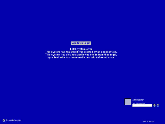 Blue Screen of Death (BSoD)