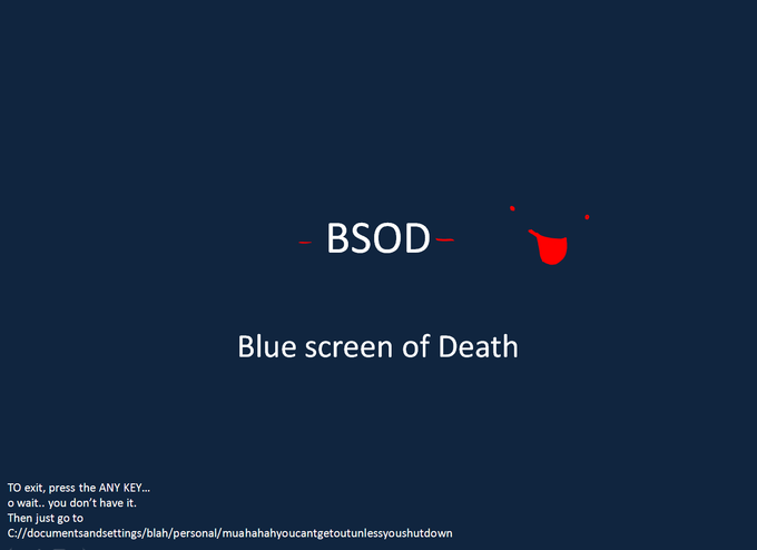 Blue Screen of Death (BSoD)