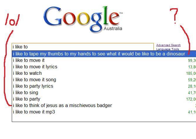 Google Search Box Suggestions 