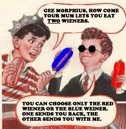 Gee Bill how come your mom﻿ lets you eat two wieners? 
