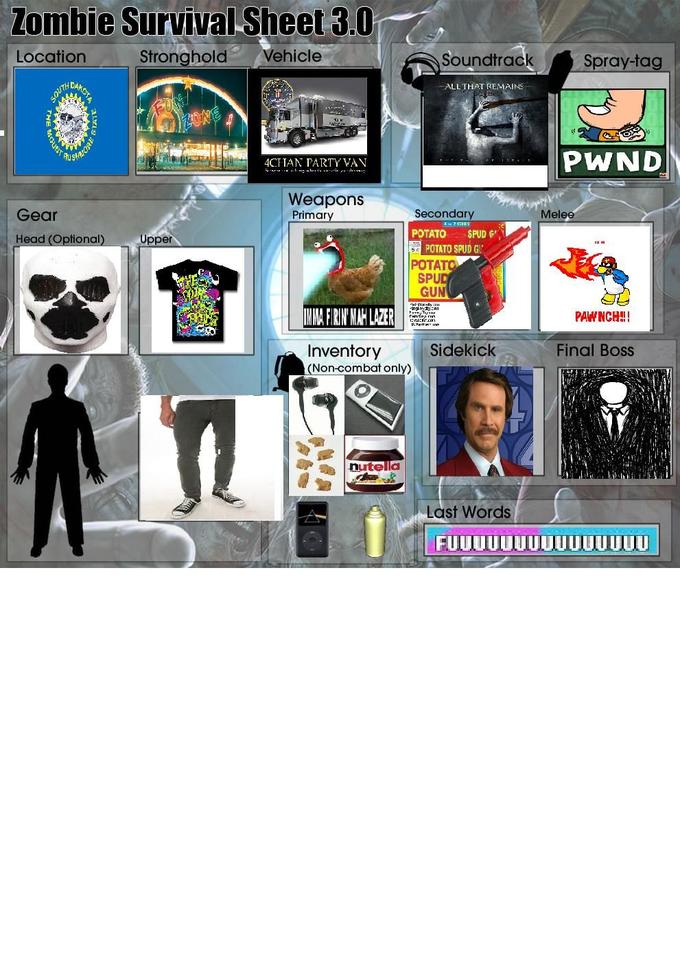 Zombie Tools/Zombie Survival Sheet