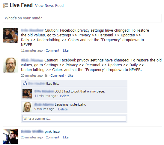 Bra Status Updates